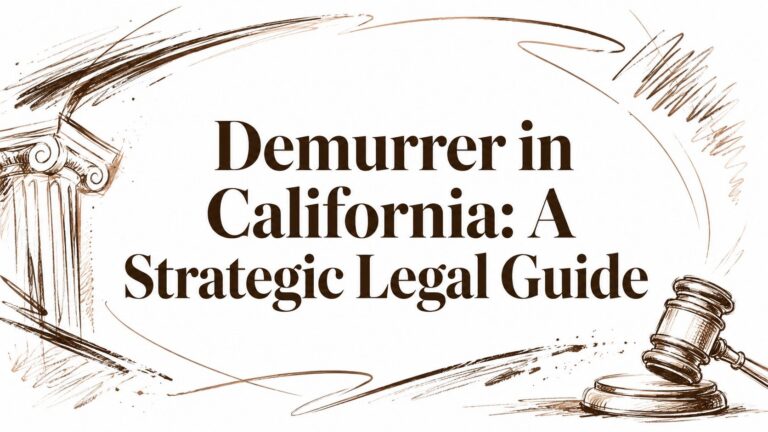 Demurrer in California: A Strategic Legal Guide