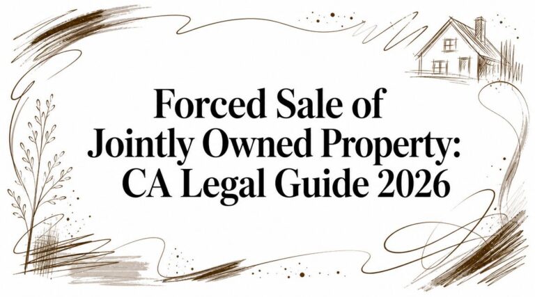 Forced Sale of Jointly Owned Property: CA Legal Guide 2026