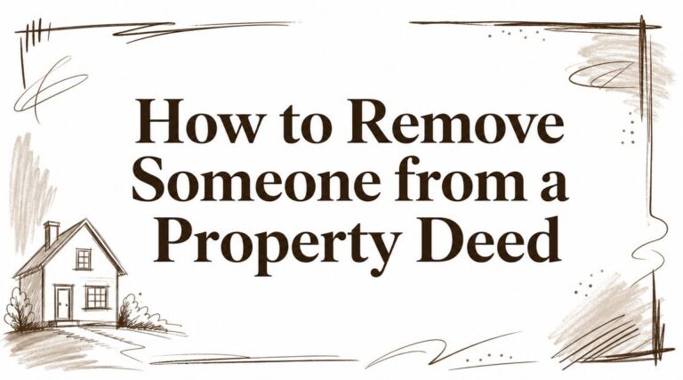 How to Remove Someone from a Property Deed