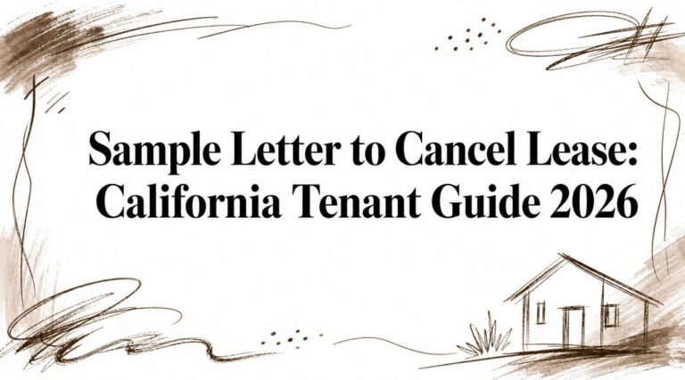 Sample Letter to Cancel Lease: California Tenant Guide 2026