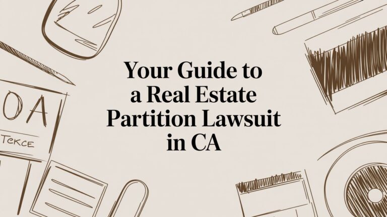Your Guide to a Real Estate Partition Lawsuit in CA