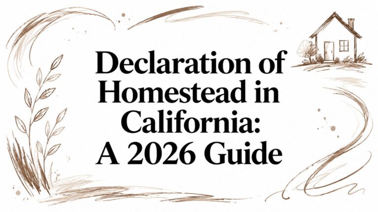 Declaration of Homestead in California: A 2026 Guide