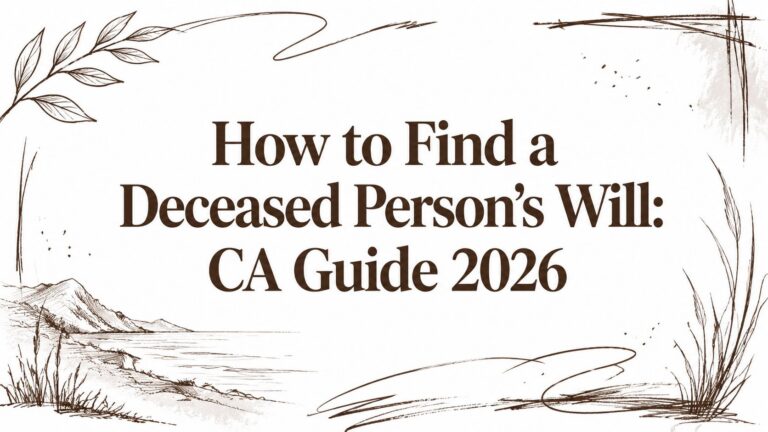 How to Find a Deceased Person’s Will: CA Guide 2026