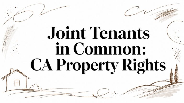 Joint Tenants in Common: CA Property Rights