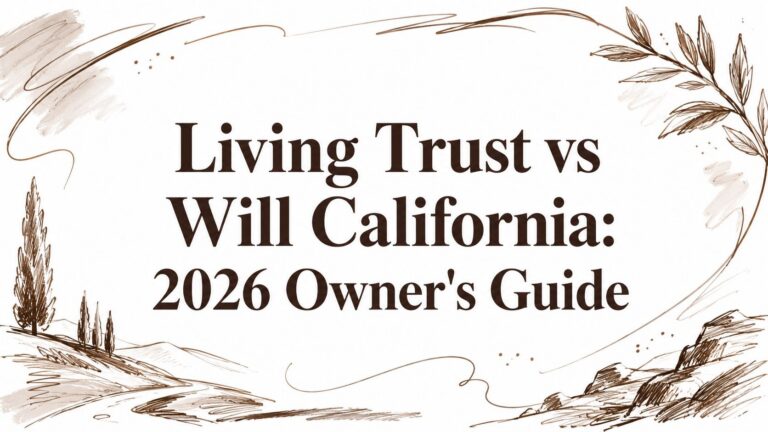 Living Trust vs Will California: 2026 Owner’s Guide