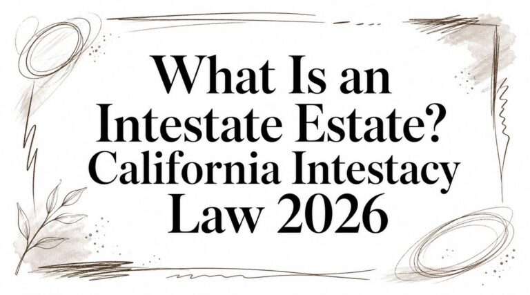 What Is an Intestate Estate? California Intestacy Law 2026