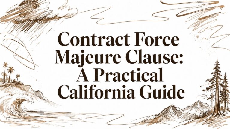Contract Force Majeure Clause: A Practical California Guide