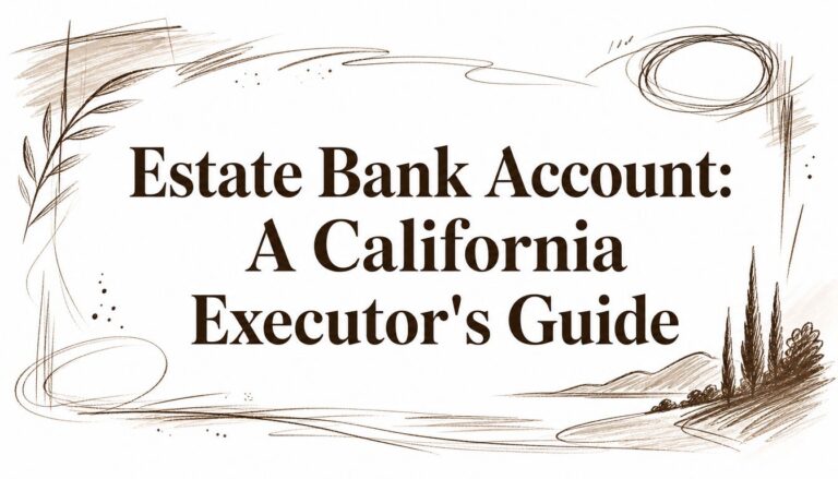 Estate Bank Account: A California Executor’s Guide