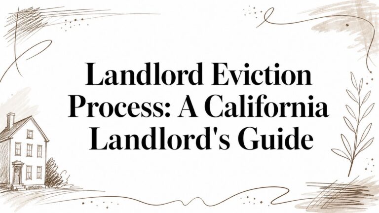 Landlord Eviction Process: A California Landlord’s Guide