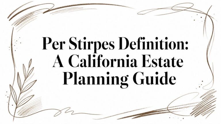 Per Stirpes Definition: A California Estate Planning Guide