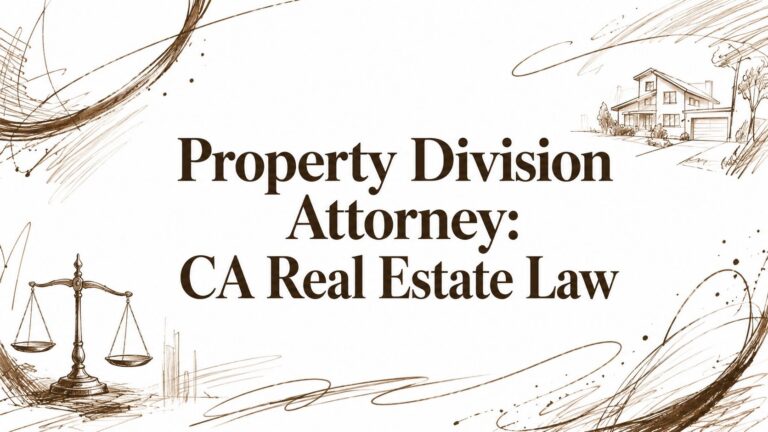 Property Division Attorney: CA Real Estate Law