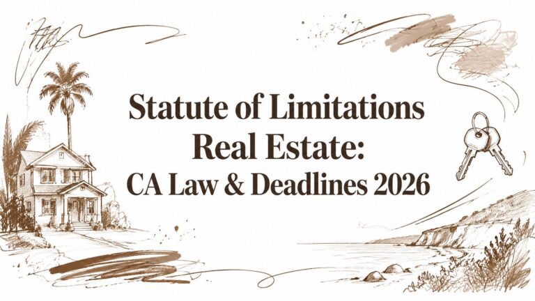Statute of Limitations Real Estate: CA Law & Deadlines 2026