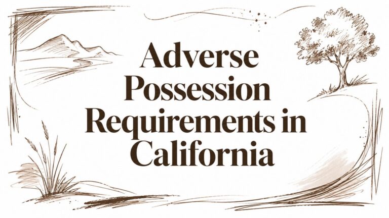 Adverse Possession Requirements in California