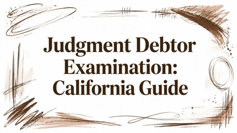 Judgment Debtor Examination: California Guide