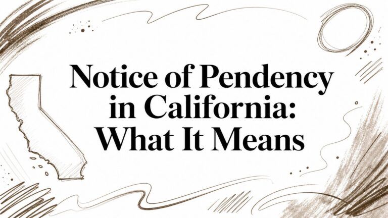 Notice of Pendency in California: What It Means