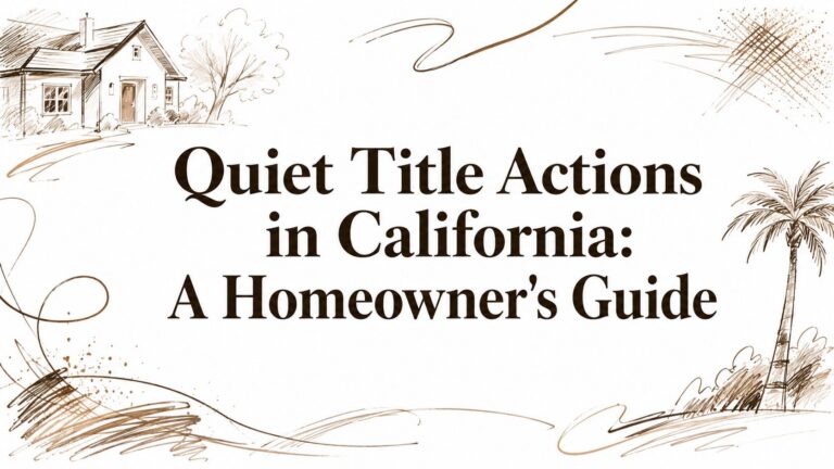 Quiet Title Actions in California: A Homeowner’s Guide