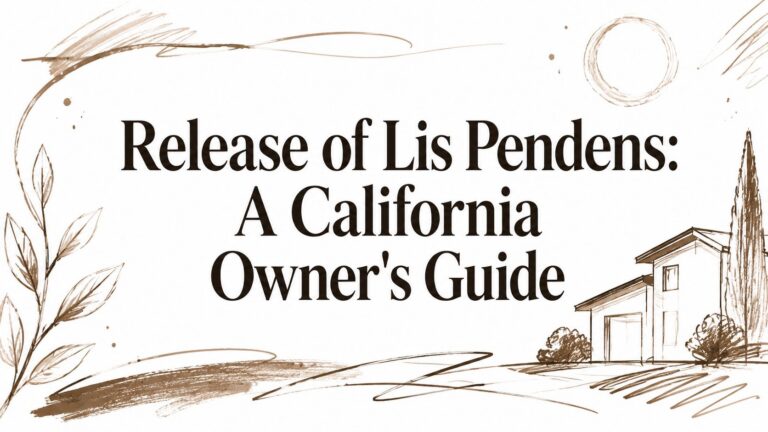 Release of Lis Pendens: A California Owner’s Guide