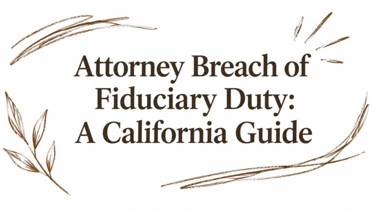 Attorney Breach of Fiduciary Duty: A California Guide