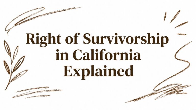 Right of Survivorship in California Explained