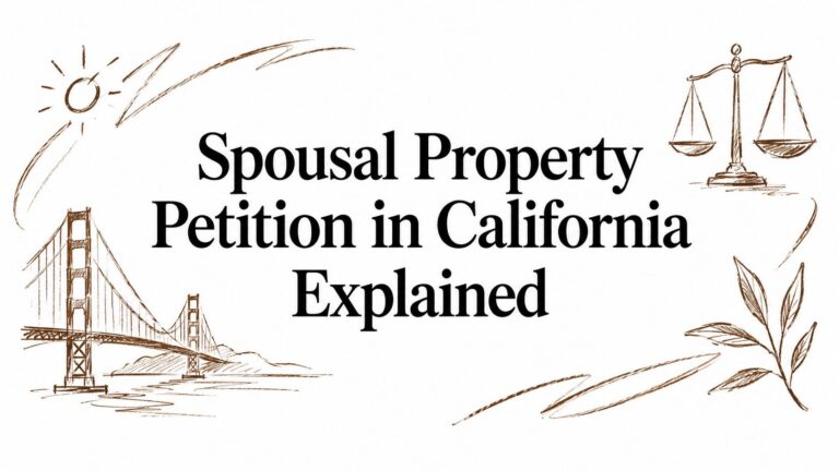 Spousal Property Petition in California Explained