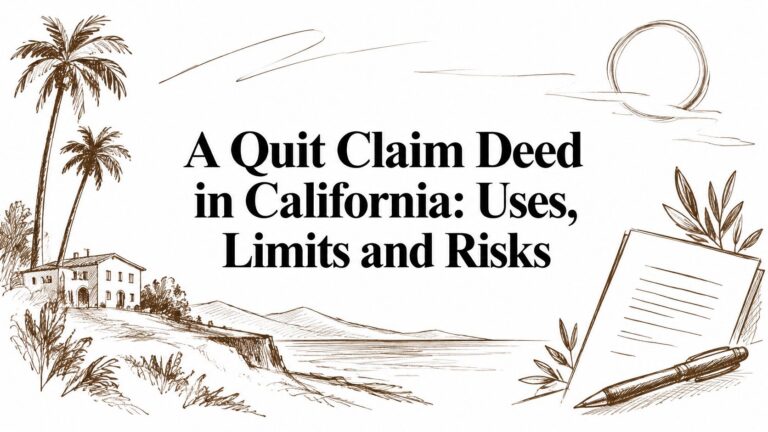 A Quit Claim Deed in California: Uses, Limits and Risks