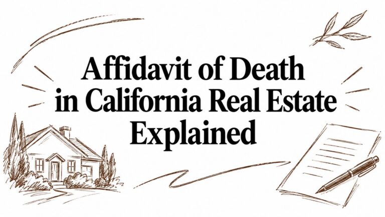 Affidavit of Death in California Real Estate Explained