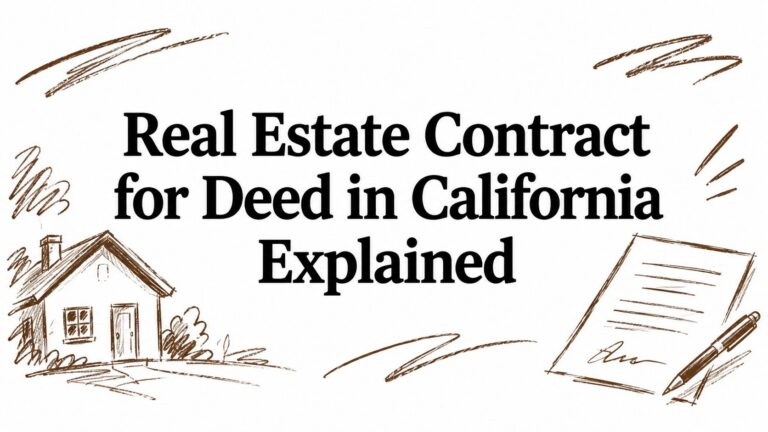 Real Estate Contract for Deed in California Explained