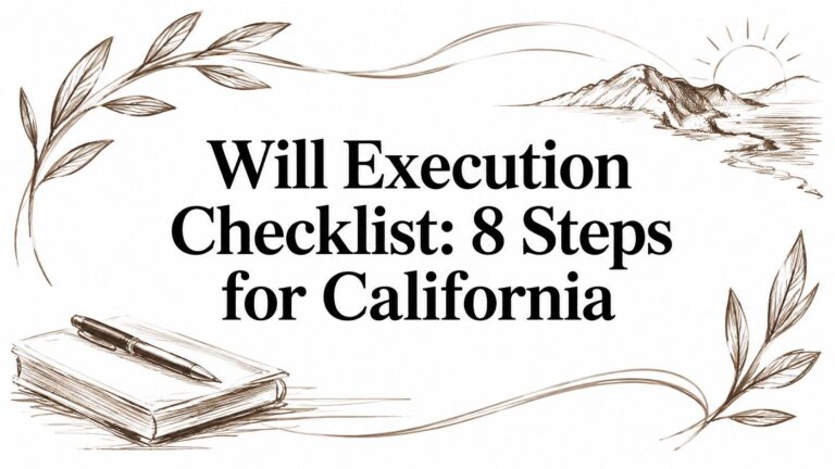 Will Execution Checklist: 8 Steps for California
